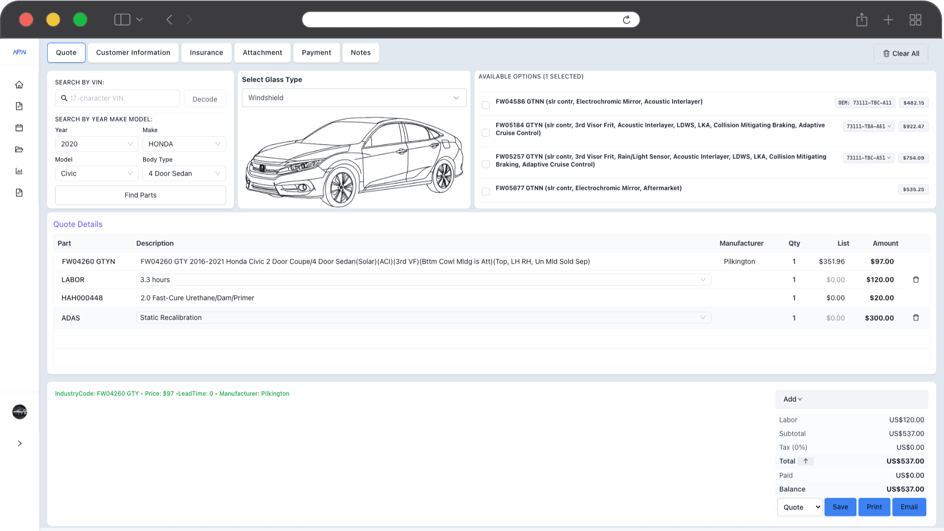 APAI dashboard mobile preview