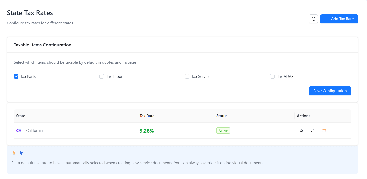 Configurable Pricing & Business Settings full-width screenshot