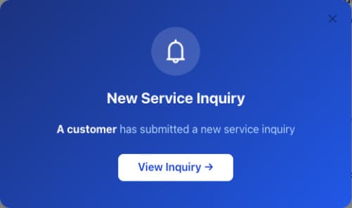 Custom Contact & Quote Request Page overlay screenshot