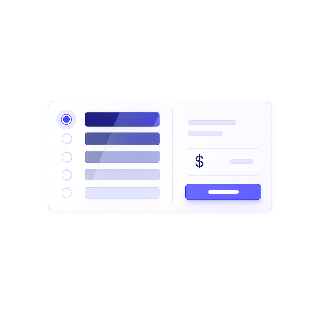 Tint pricing and options panel